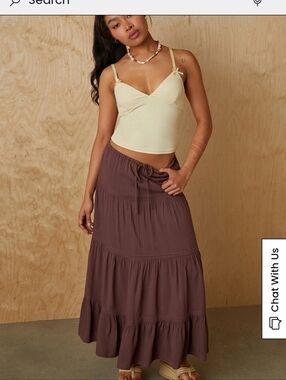 PacSun Brown Tiered Skirt